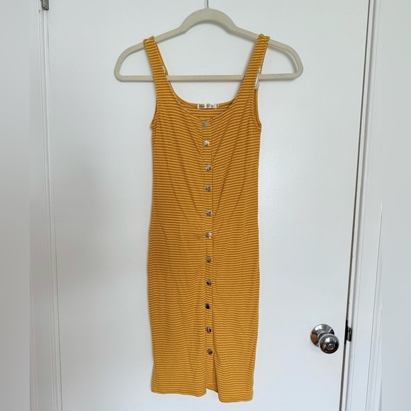 Heart Hips Dresses & Skirts - Yellow Striped Button-Down Dress